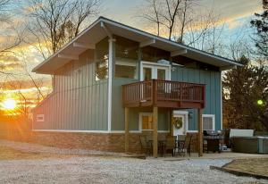 Bygningen som feriehuset ligger i