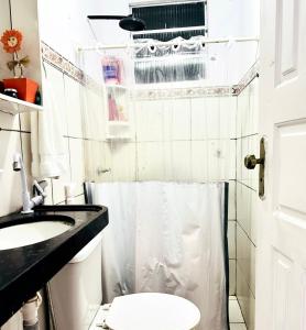 Koupelna v ubytování Fique no coração de Belém