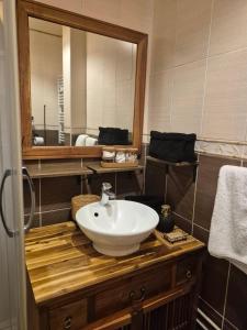 a bathroom with a sink and a mirror at Villa Seven 2 in Dunkerque +50 photos