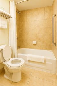 a bathroom with a toilet and a bath tub at MHO Hotel Dover in Dover +23 photos
