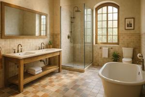 Koupelna v ubytování Wedokal MMS