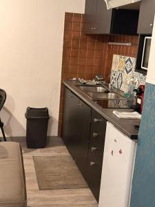 Η κουζίνα ή μικρή κουζίνα στο A la porte Saint Vincent et la mer +15 φωτογραφίες