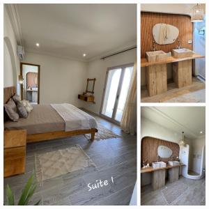 Voodi või voodid majutusasutuse villa avec piscine style bohème toas