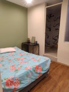 Giường trong phòng chung tại I rent a house in Mollendo