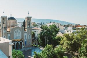 a view of a large building in a city at Eternity Athens in Athens
