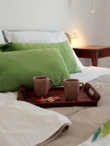 Postel nebo postele na pokoji v ubytování Leukos Home Relais Ecoretreat b&b