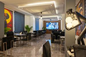 Posezení v ubytování The Cabyn