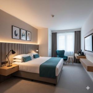 Postel nebo postele na pokoji v ubytování Luxe Shalimaar + 17 fotografií