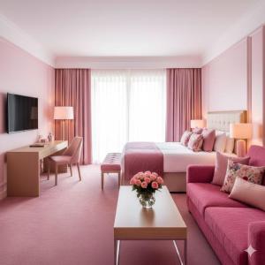 TV a/nebo společenská místnost v ubytování Luxe Shalimaar