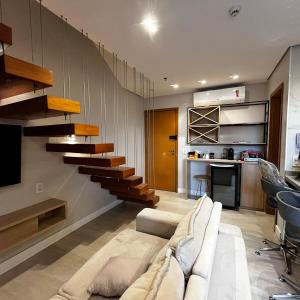 Η κουζίνα ή μικρή κουζίνα στο Refúgio Executivo Exclusivo Duplex com Ofurô