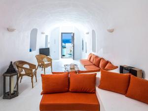 Χώρος καθιστικού στο Villa Sunset Cliffside Imerovigli