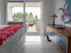 Postel nebo postele na pokoji v ubytování Vacation villa with sea views in Mojácar