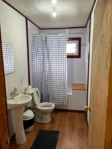 Koupelna v ubytování Cabañas el mañio + 39 fotografií