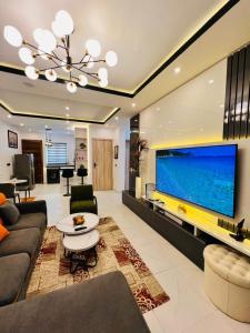 TV a/nebo společenská místnost v ubytování Kas home