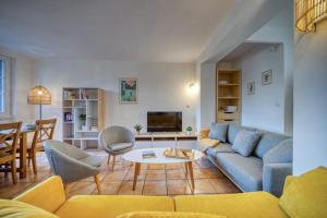 Χώρος καθιστικού στο Appart 3 chambres 8 places et garage