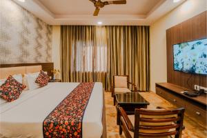 TV/trung tâm giải trí tại The Saipura Bagh Resort-Jaipur