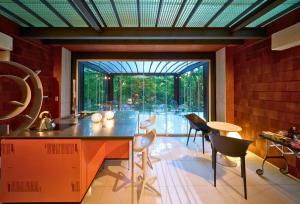 Χώρος καθιστικού στο Suite Villa Hakone Sengokubara Kunsthaus