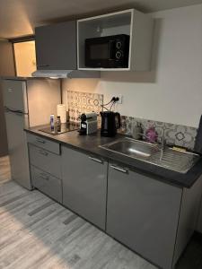 Kuchyň nebo kuchyňský kout v ubytování Le Nid du Sablard