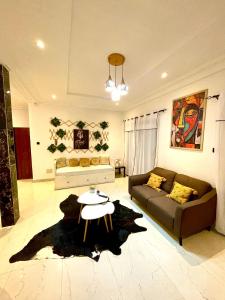 Χώρος καθιστικού στο Home TERANGA hébergement au premier étage