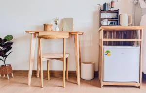 Kuchyň nebo kuchyňský kout v ubytování Oxygenphamee