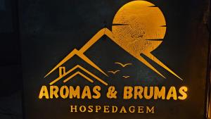 Ein Zertifikat, Auszeichnung, Logo oder anderes Dokument, das in der Unterkunft Aromas e Brumas hospedagem ausgestellt ist