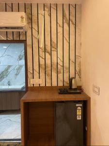 Kuchyň nebo kuchyňský kout v ubytování Hotel Highland Inn