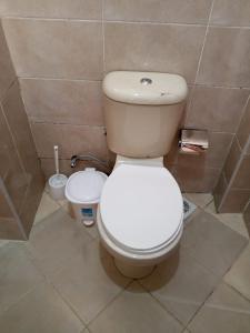 a bathroom with a white toilet in a stall at Luxe Homes in Meru +9 photos