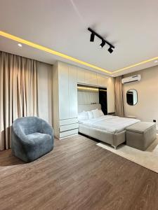 Postel nebo postele na pokoji v ubytování Maison Olive residence