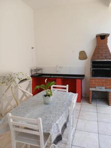 Posezení v ubytování Chalé Maresias