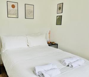 Ένα ή περισσότερα κρεβάτια σε δωμάτιο στο Eco-Friendly Highland Cabin with Mountain Views