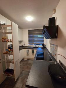 a kitchen with a sink and a counter top at Stay Rijn Tolkamer in Tolkamer +13 photos