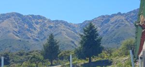 two trees in front of a mountain range at El Paraíso de las Chacras in Las Chacras (La Paz)