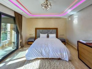 Postel nebo postele na pokoji v ubytování Villa Caprice Palace in city center