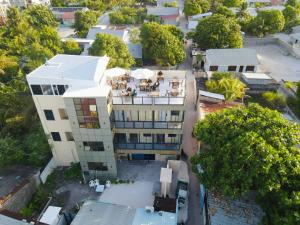 an aerial view of a building in a city at Fini Palace 
