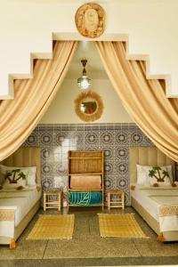 Posezení v ubytování Nest Surf Housse Anza