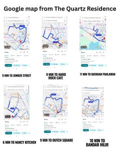 a google map from the qantas resistance at The Quartz Residence Peaceful Suites By GGM - Malacca City Centre in Melaka
