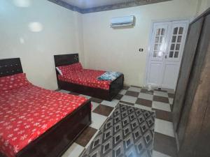 Postel nebo postele na pokoji v ubytování شقه فندقيه مكيفه برج العرب الجديده- الإسكندرية