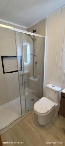 Koupelna v ubytování Cabañas Limonares de Olmué