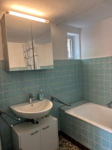 Et badeværelse på Großhandsdorf Gästehaus