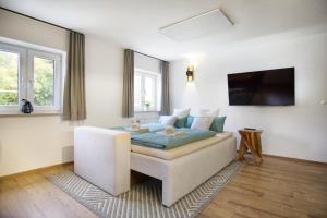 TV a/nebo společenská místnost v ubytování Haus Schiller