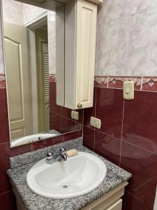 a bathroom with a sink and a mirror at Comfortable apartment, excellent location in Maracaibo