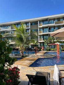 Hồ bơi trong/gần Studio Completo em Muro Alto com Lazer de Resort e Praia a 150m