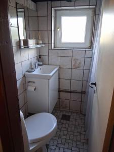 Koupelna v ubytování Lille Hus På Landet