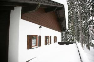a group of windows on a building in the snow at Alpine-Lodges Petra in Hintersauerwald