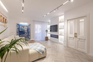 TV a/nebo společenská místnost v ubytování Swan Lake Luxury Apartment