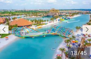 an aerial view of the water park at the disneyland resort at Nhà nghỉ 79 Ocean Park 2 in Ðình Loan