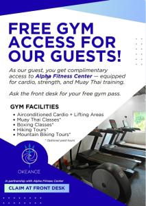 Fitness centrum a/nebo fitness zařízení v ubytování OKEANOS HOTEL