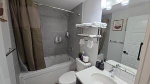 Vannituba majutusasutuses Modern 2BR Suite in Seton, Calgary +6 fotot
