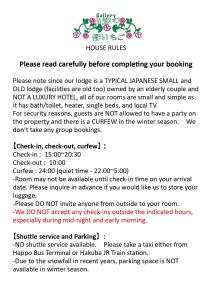a screenshot of a page of a house rulesheet at Gallery & Lodge Noichigo in Hakuba