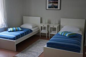 Postel nebo postele na pokoji v ubytování Haus Buddenbrock auf Rügen